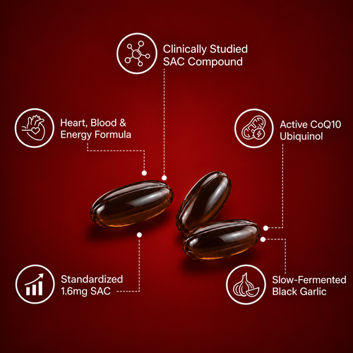 Wellvare Fermented Black Garlic + CoQ10 Softgels