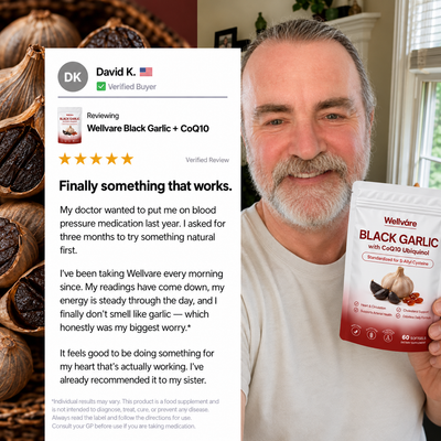 Wellvare® Fermented Black Garlic + CoQ10 Softgels