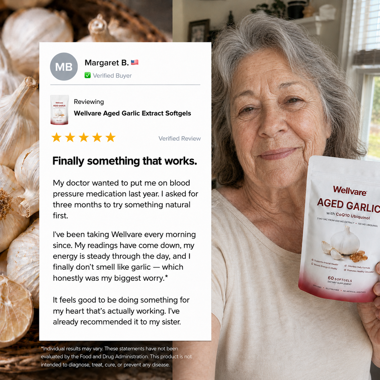 Wellvare Aged Garlic Extract Softgels – Natural Blood Pressure Support