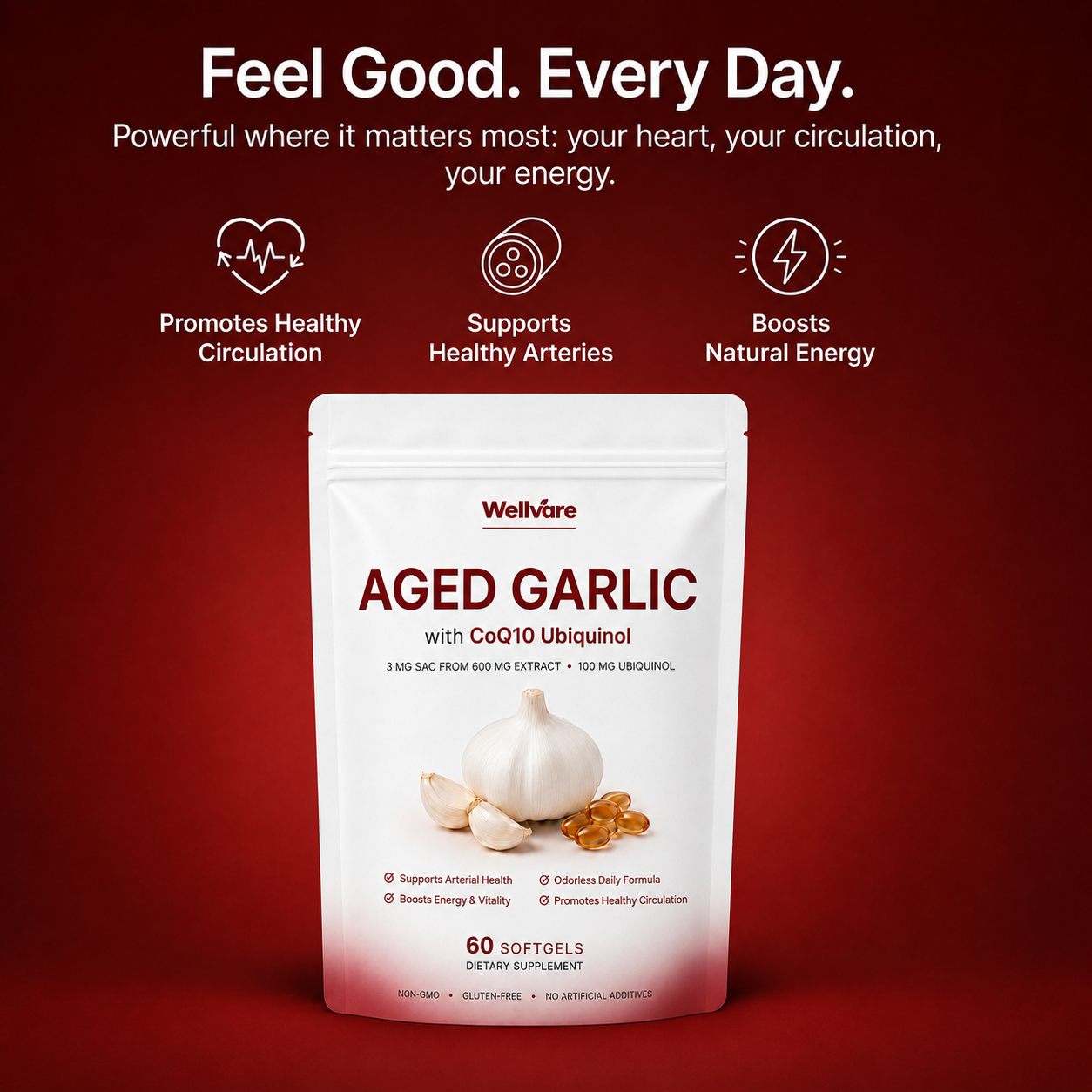 Wellvare Aged Garlic Extract Softgels