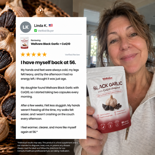 Wellvare Fermented Black Garlic + CoQ10 Softgels